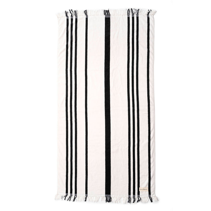 Business & Pleasure paplūdimio rankšluostis – VINTAGE BLACK STRIPE