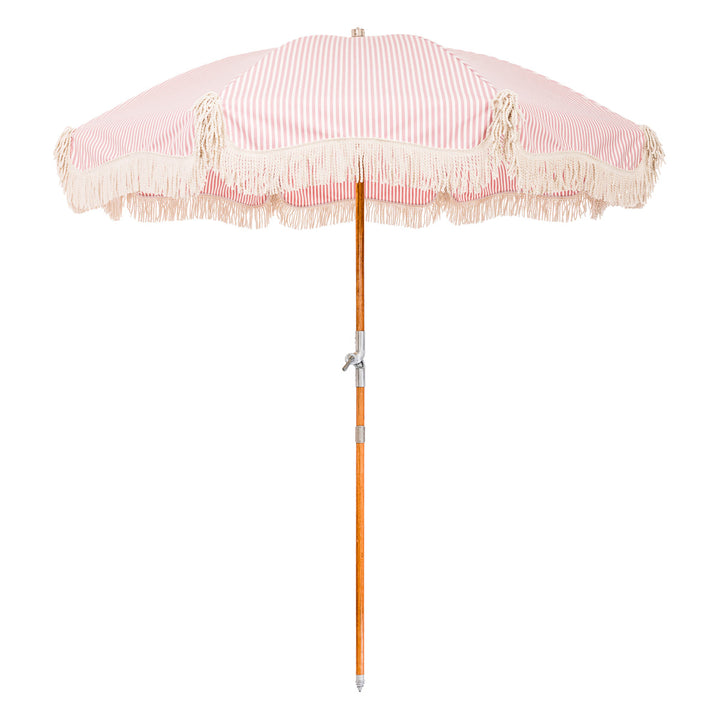 Business & Pleasure paplūdimio skėtis nuo saulės – PREMIUM LAURENS PINK STRIPE