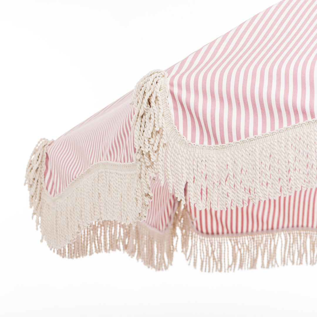 Business & Pleasure paplūdimio skėtis nuo saulės – PREMIUM LAURENS PINK STRIPE