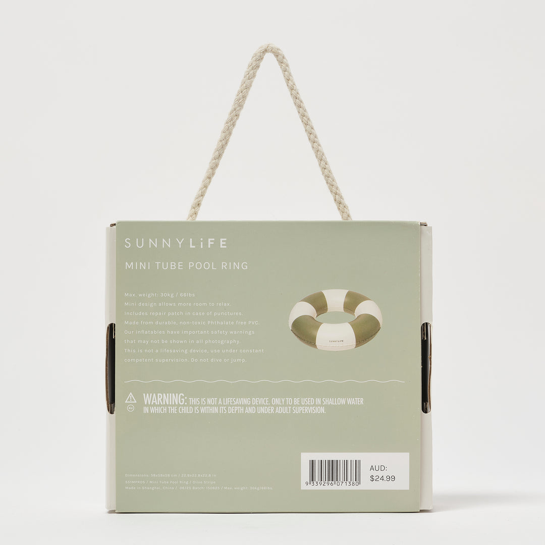 SUNNYLiFE pripučiamas plaukimo ratas – OLIVE STRIPE