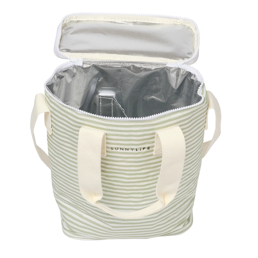 SUNNYLiFE gėrimų šaltkrepšis  – SEA SAGE STRIPE