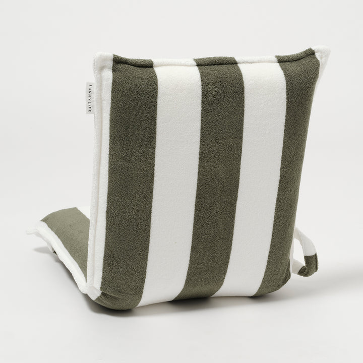 SUNNYLiFE paplūdimio kėdė Folding – THE VACAY OLIVE STRIPE