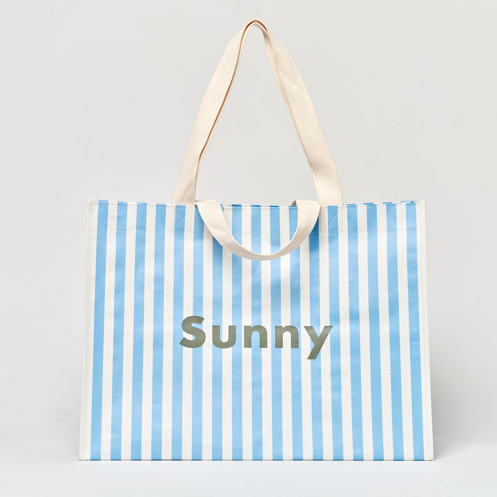 SUNNYLiFE paplūdimio krepšys  – LA MER MED BLUE STRIPE