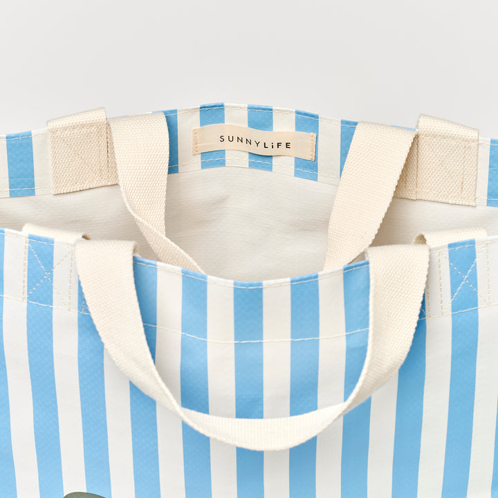 SUNNYLiFE paplūdimio krepšys  – LA MER MED BLUE STRIPE