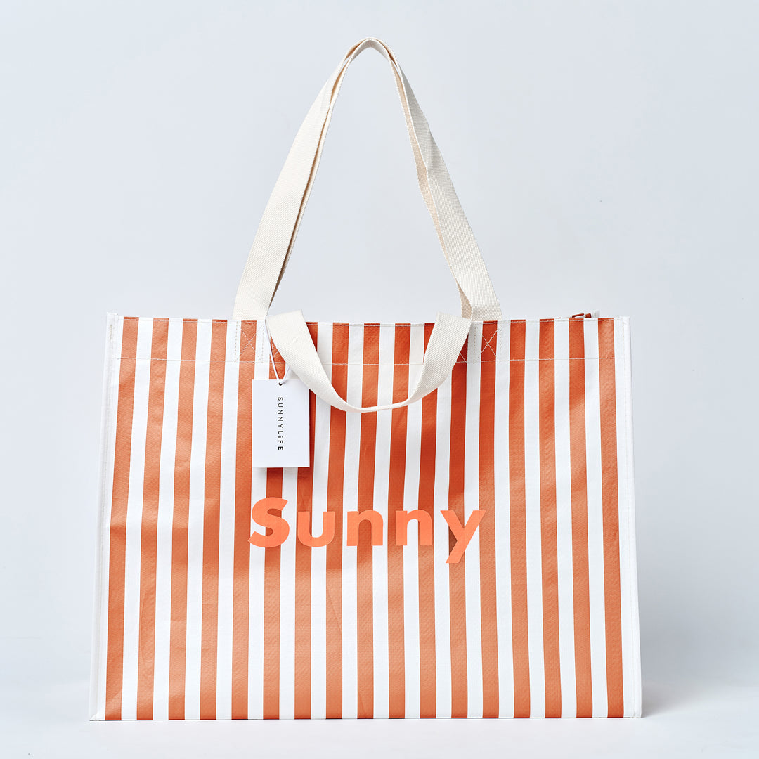 SUNNYLiFE paplūdimio krepšys  – TIERRA CLAY STRIPE