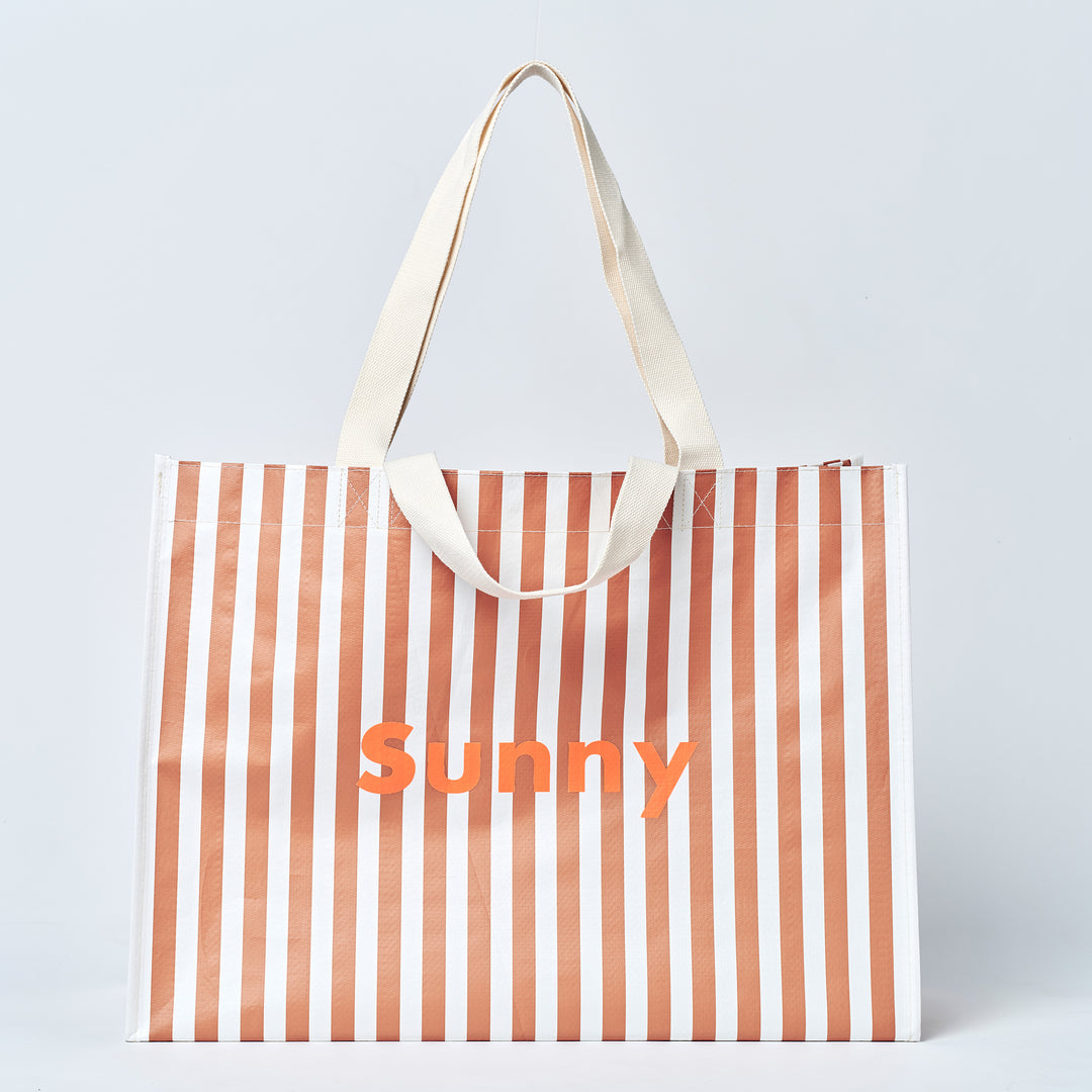 SUNNYLiFE paplūdimio krepšys  – TIERRA CLAY STRIPE