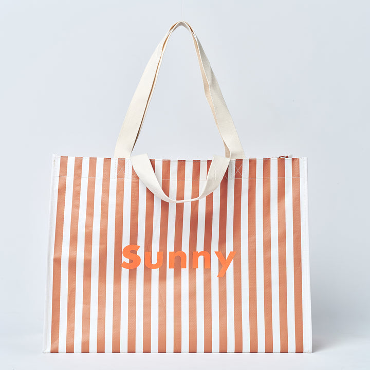 SUNNYLiFE paplūdimio krepšys  – TIERRA CLAY STRIPE
