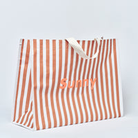SUNNYLiFE paplūdimio krepšys  – TIERRA CLAY STRIPE
