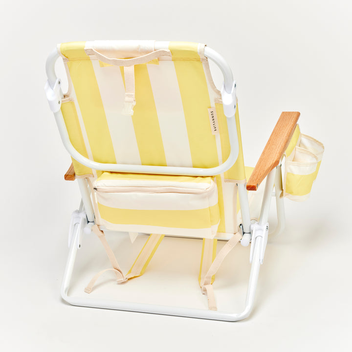 SUNNYLiFE paplūdimio kėdė Deluxe – LA MER LIMON STRIPE