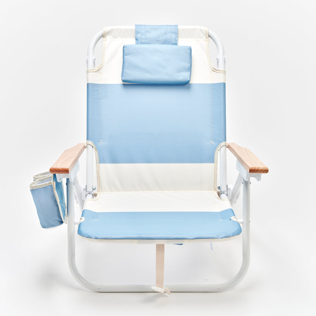 SUNNYLiFE paplūdimio kėdė Deluxe – LA MER MED BLUE BLOCK