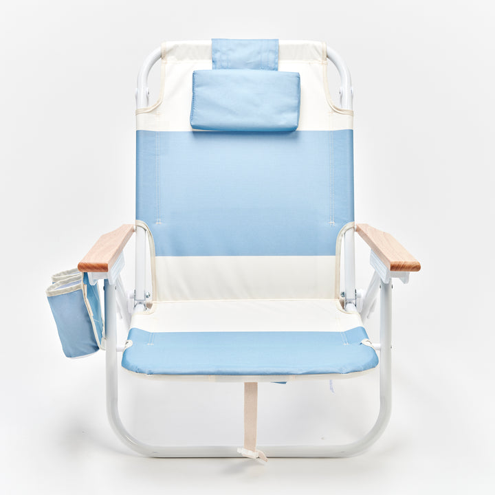 SUNNYLiFE paplūdimio kėdė Deluxe – LA MER MED BLUE BLOCK