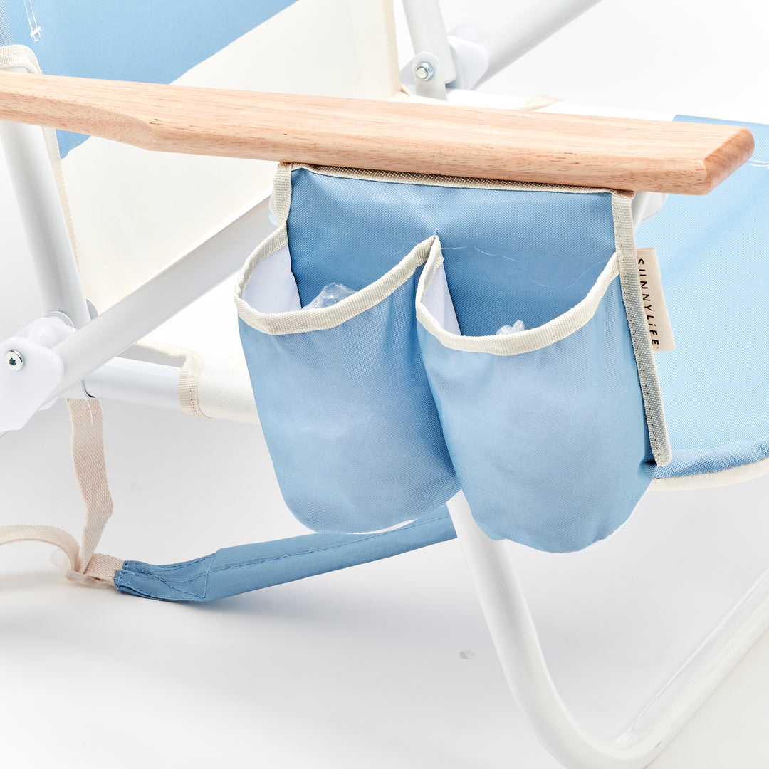 SUNNYLiFE paplūdimio kėdė Deluxe – LA MER MED BLUE BLOCK