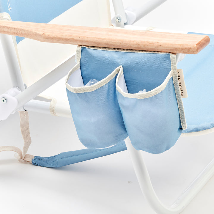 SUNNYLiFE paplūdimio kėdė Deluxe – LA MER MED BLUE BLOCK