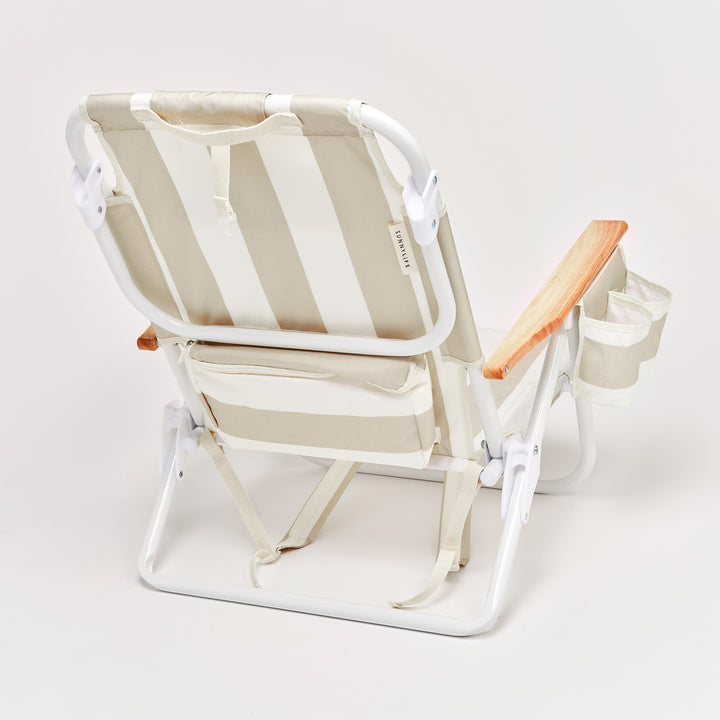 SUNNYLiFE paplūdimio kėdė Deluxe – OYSTER STRIPE