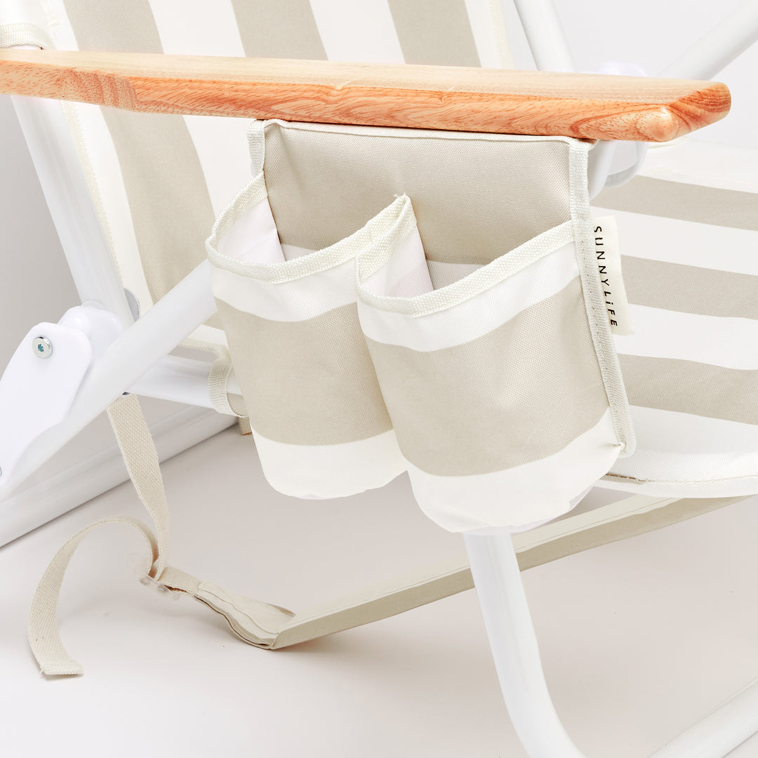 SUNNYLiFE paplūdimio kėdė Deluxe – OYSTER STRIPE