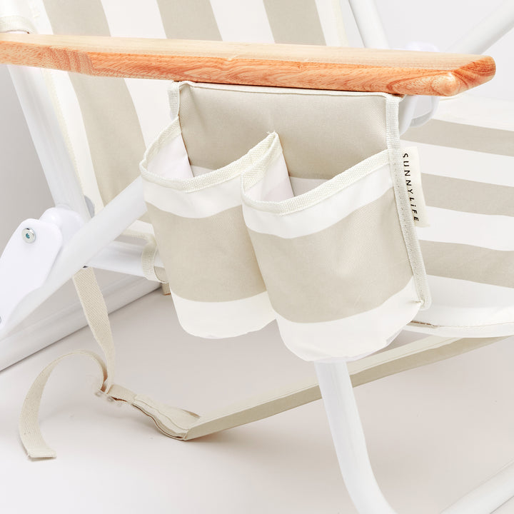 SUNNYLiFE paplūdimio kėdė Deluxe – OYSTER STRIPE