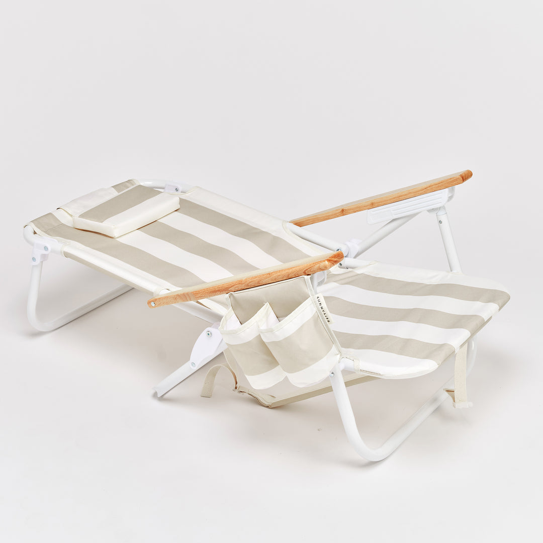 SUNNYLiFE paplūdimio kėdė Deluxe – OYSTER STRIPE