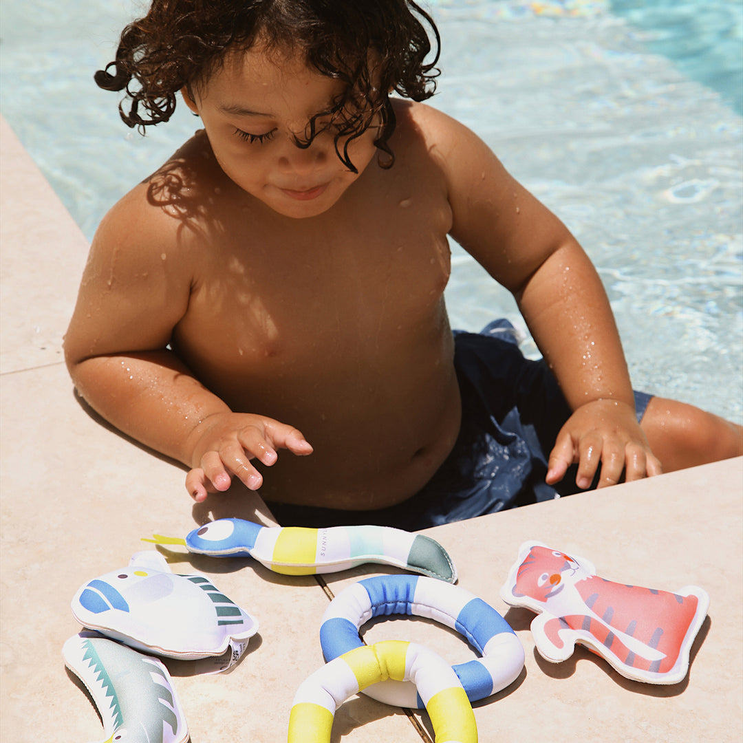 SUNNYLiFE nardymo žaislai – JUNGLE MULTI SET OF 6