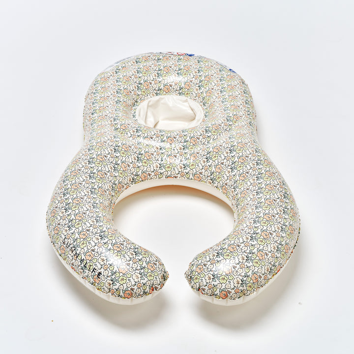 SUNNYLiFE  dvigubas pripučiamas plaukimo ratas – INTO THE GARDEN DITSY FLORAL