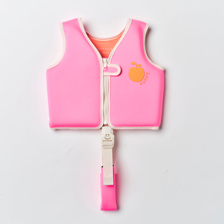 SUNNYLiFE plaukimo liemenė (1 – 2 m.)  – POPPY THE PEACH NEON PINK