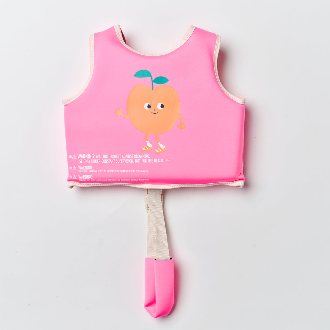 SUNNYLiFE plaukimo liemenė (2 – 3 m.)  – POPPY THE PEACH NEON PINK