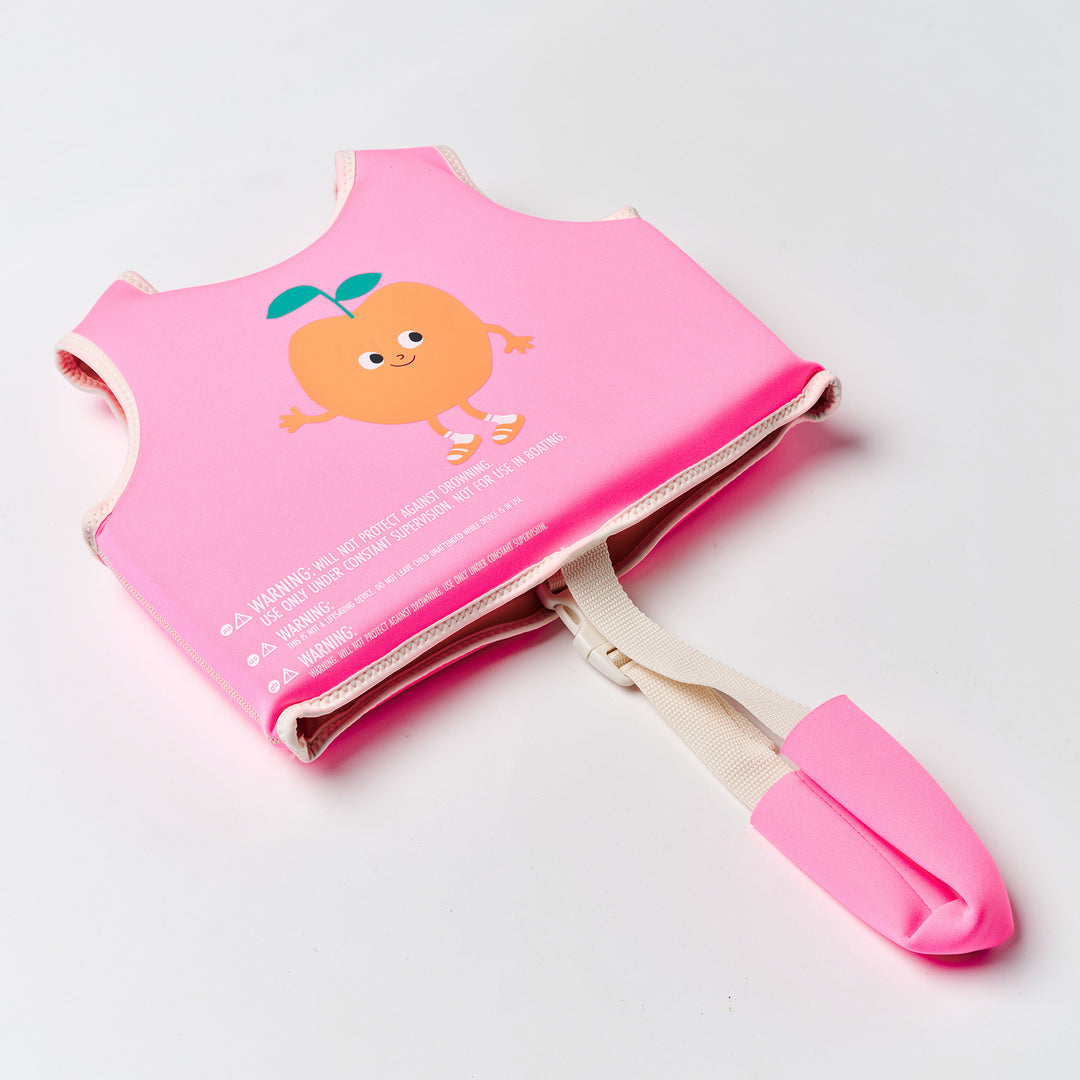 SUNNYLiFE plaukimo liemenė (2 – 3 m.)  – POPPY THE PEACH NEON PINK
