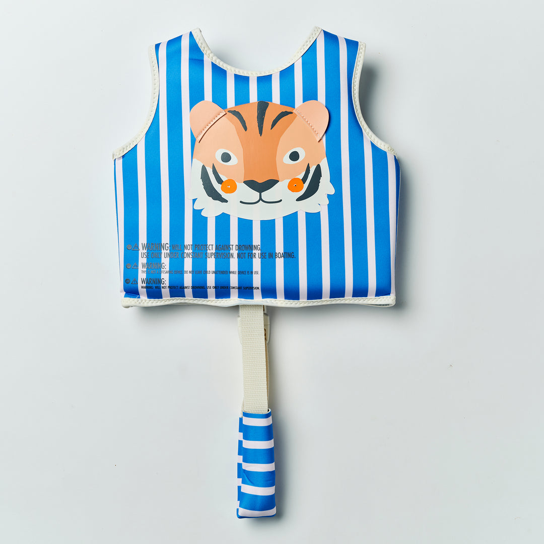 SUNNYLiFE plaukimo liemenė (1 – 2 m.)  – TINO THE TIGER BLUE