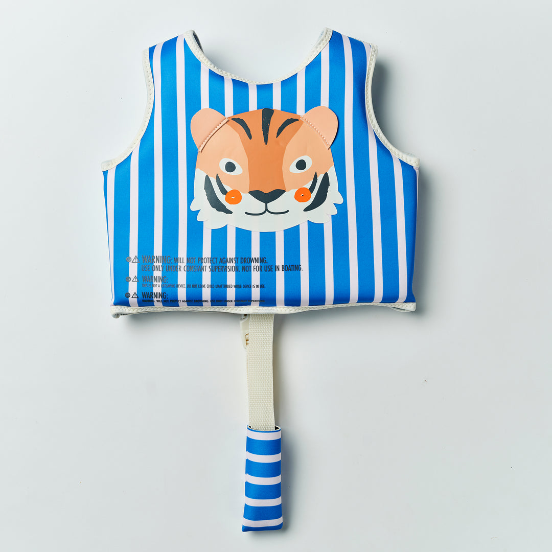 SUNNYLiFE plaukimo liemenė (2 – 3 m.)  – TINO THE TIGER BLUE