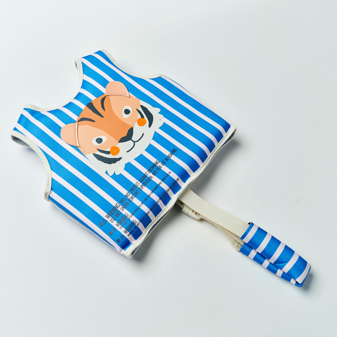 SUNNYLiFE plaukimo liemenė (2 – 3 m.)  – TINO THE TIGER BLUE