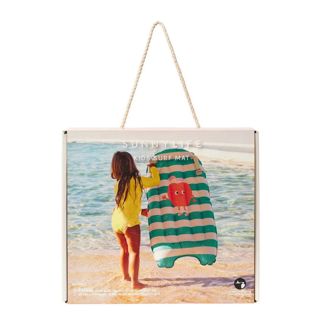 SUNNYLiFE pripučiama plaukimo lenta  – POPPY THE PEACH GREEN STRIPE