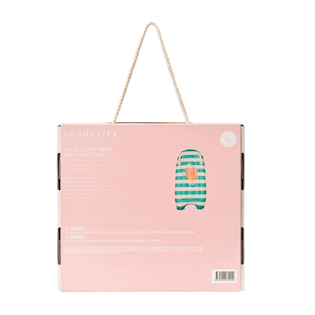 SUNNYLiFE pripučiama plaukimo lenta  – POPPY THE PEACH GREEN STRIPE