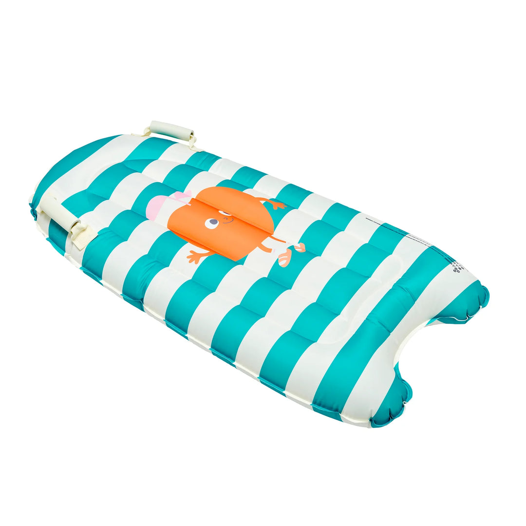 SUNNYLiFE pripučiama plaukimo lenta  – POPPY THE PEACH GREEN STRIPE