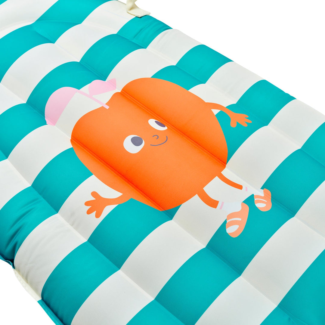 SUNNYLiFE pripučiama plaukimo lenta  – POPPY THE PEACH GREEN STRIPE