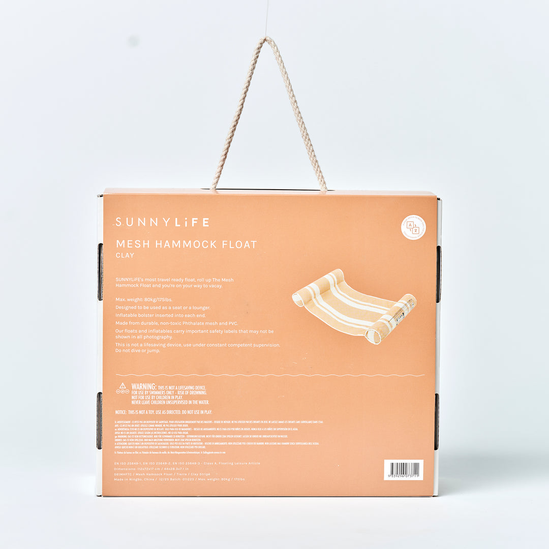 SUNNYLiFE pripučiamas hamakas  – TIERRA CLAY STRIPE