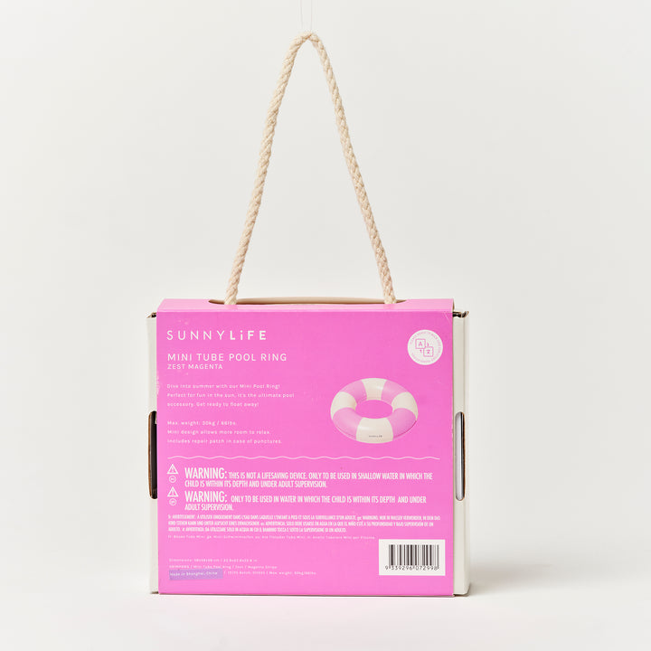 SUNNYLiFE pripučiamas plaukimo ratas – MAGENTA STRIPE