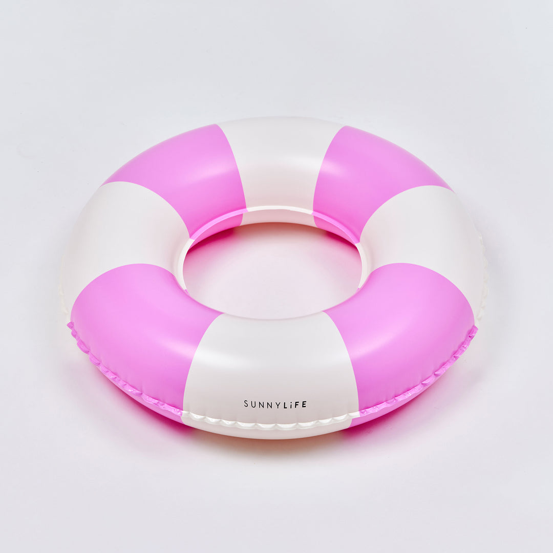 SUNNYLiFE pripučiamas plaukimo ratas – MAGENTA STRIPE