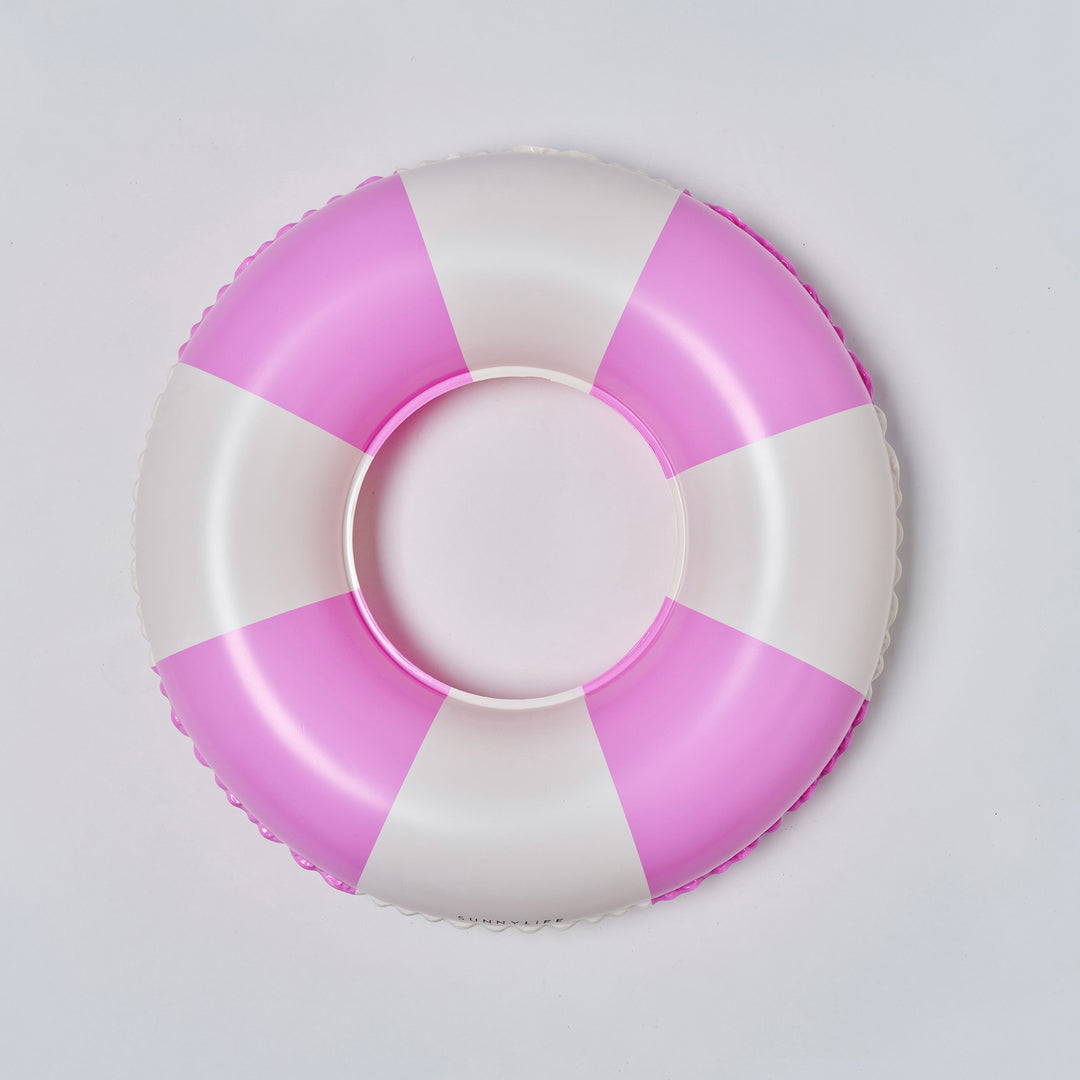 SUNNYLiFE pripučiamas plaukimo ratas – MAGENTA STRIPE