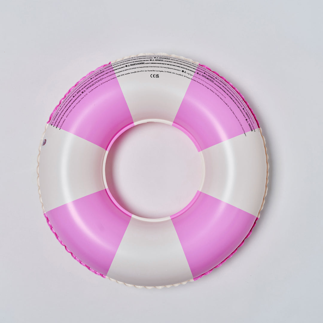 SUNNYLiFE pripučiamas plaukimo ratas – MAGENTA STRIPE