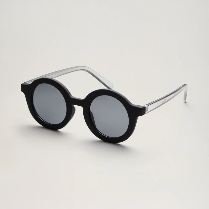 BabyMocs apvalios formos vaikiški akiniai nuo saulės – BLACK - Summer Boutique - 0644925479437