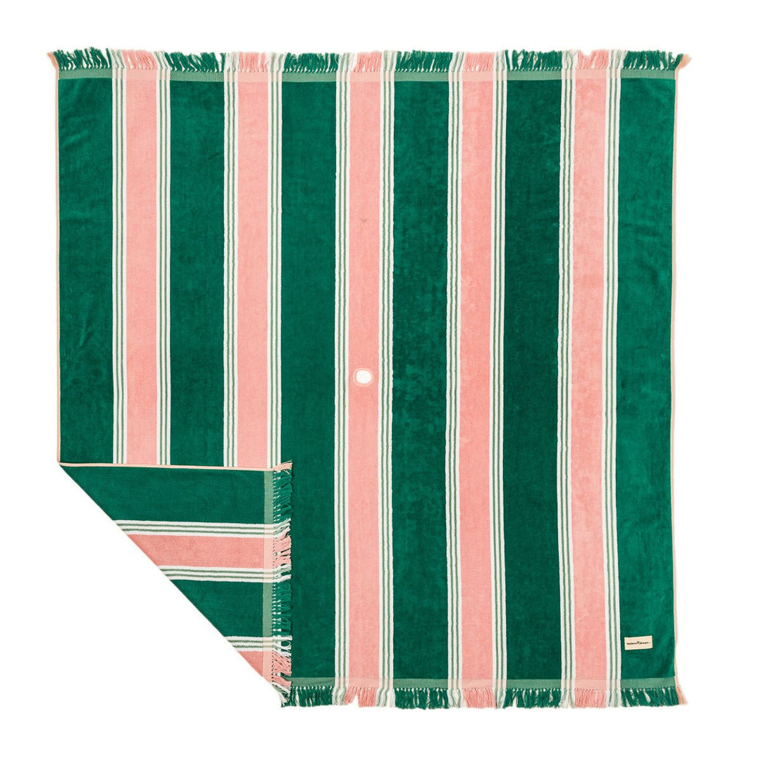Business & Pleasure paplūdimio ir pikniko pledas – BISTRO GREEN STRIPE - Summer Boutique - BPA-BKT-BIS-GRN