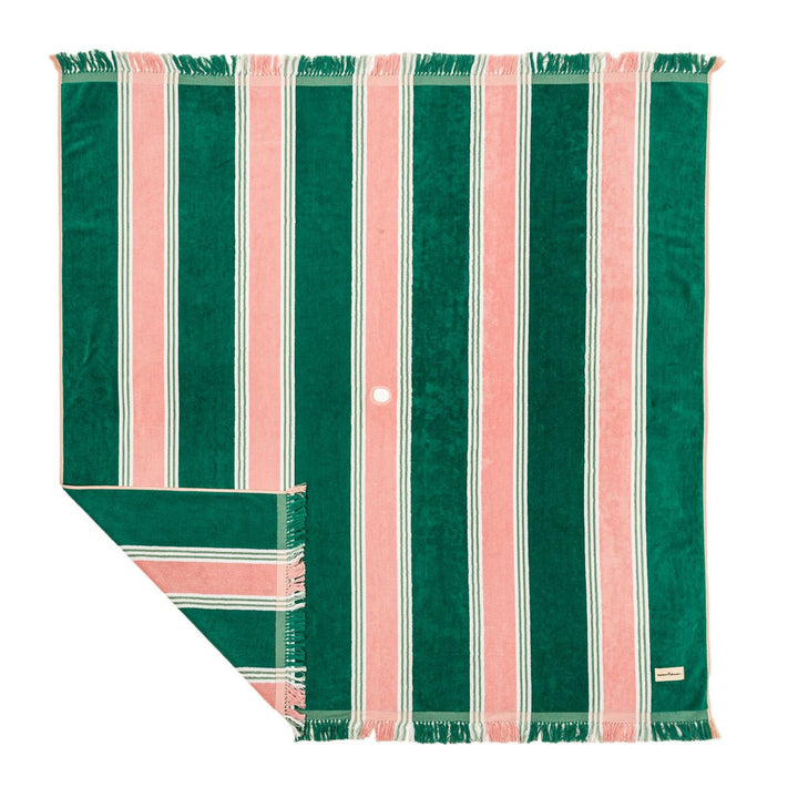 Business & Pleasure paplūdimio ir pikniko pledas – BISTRO GREEN STRIPE - Summer Boutique - BPA-BKT-BIS-GRN
