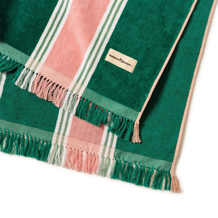 Business & Pleasure paplūdimio ir pikniko pledas – BISTRO GREEN STRIPE - Summer Boutique - BPA-BKT-BIS-GRN