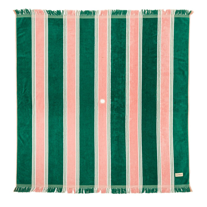 Business & Pleasure paplūdimio ir pikniko pledas – BISTRO GREEN STRIPE - Summer Boutique - BPA-BKT-BIS-GRN