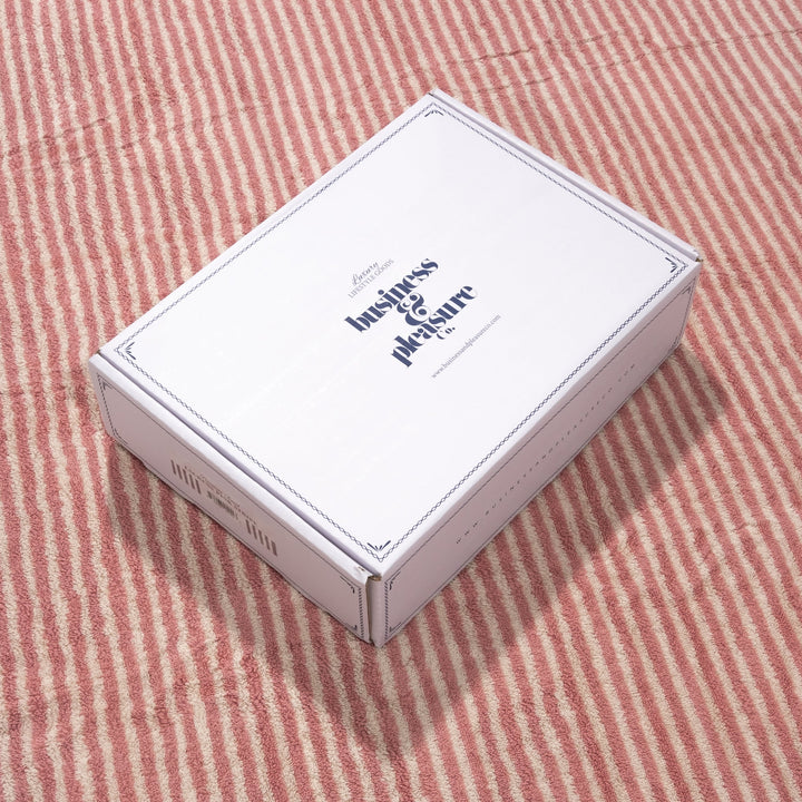 Business & Pleasure paplūdimio rankšluostis – LAUREN ‘S PINK STRIPE - Summer Boutique - BPA-TWL-LAU-PNK