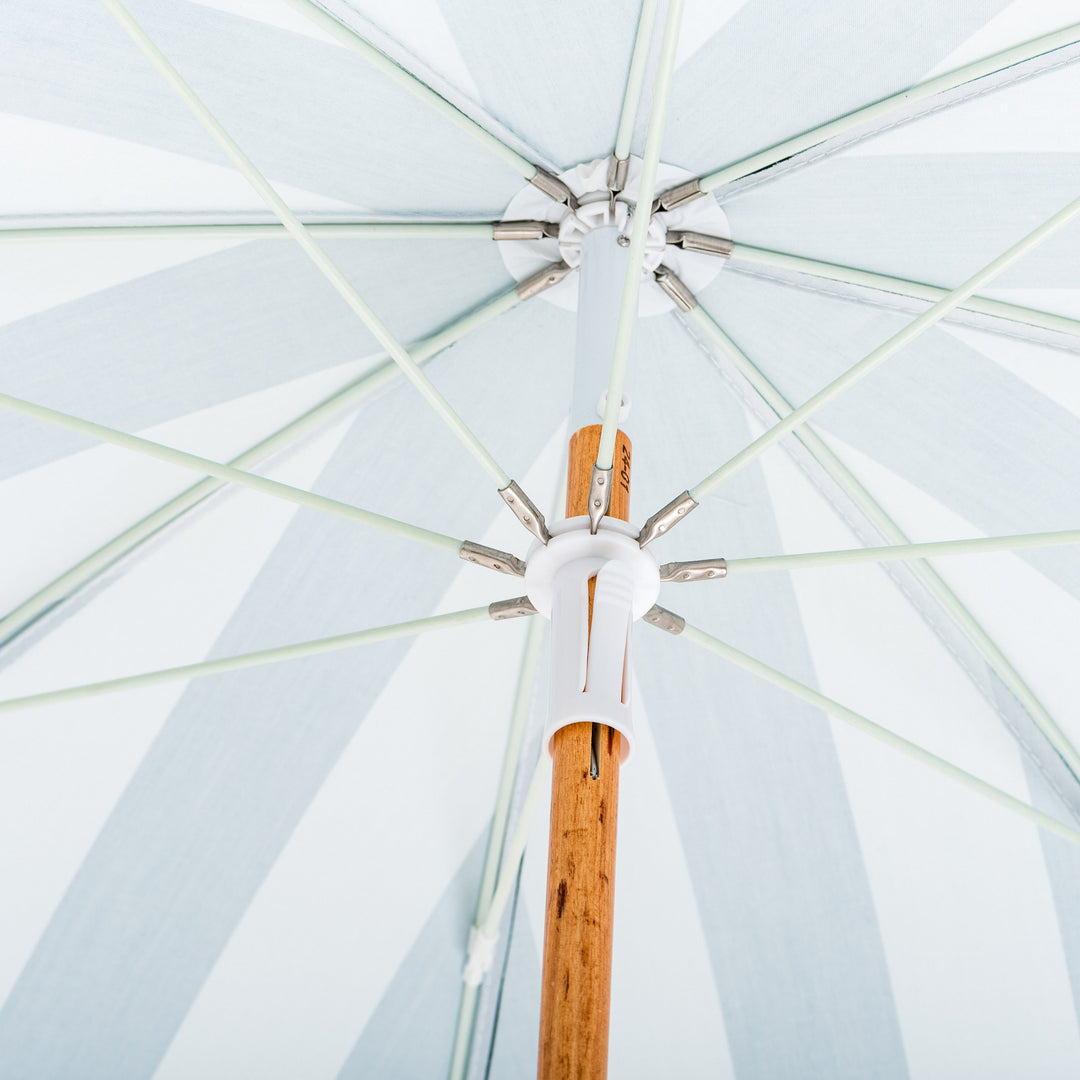 Business & Pleasure paplūdimio skėtis nuo saulės – CREW GREEN STRIPE - Summer Boutique - BPU-H-CRW-GRN