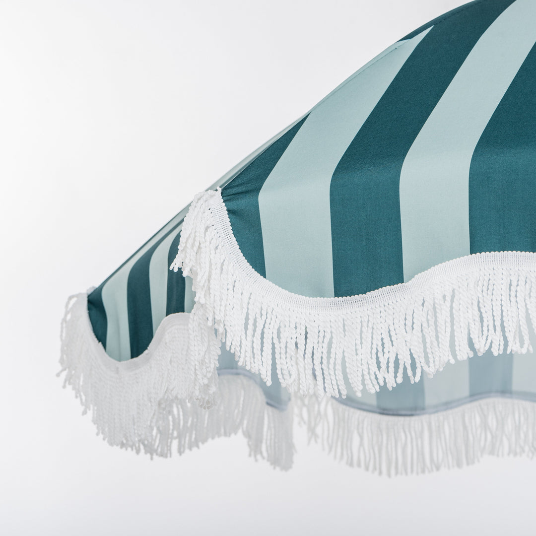 Business & Pleasure paplūdimio skėtis nuo saulės – CREW GREEN STRIPE - Summer Boutique - BPU-H-CRW-GRN