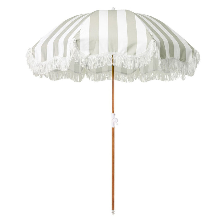 Business & Pleasure paplūdimio skėtis nuo saulės – CREW SAGE STRIPE - Summer Boutique - BPU-H-CRW-SAG