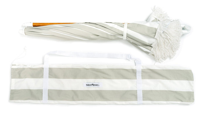 Business & Pleasure paplūdimio skėtis nuo saulės – CREW SAGE STRIPE - Summer Boutique - BPU-H-CRW-SAG