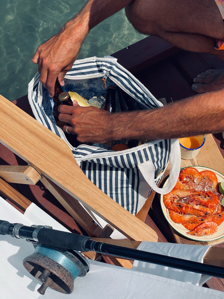 Business & Pleasure Tote šaltkrepšis – LAUREN‘ S NAVY STRIPE - Summer Boutique - BPA-CBB-LAU-NVY