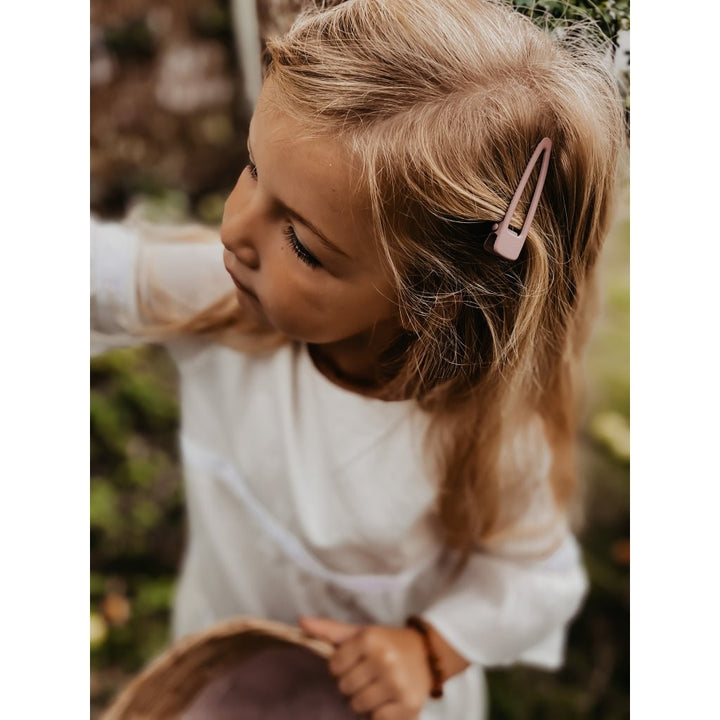 GRECH & CO plaukų segtukų rinkinys Matte Clips – BURLWOOD - Summer Boutique - s2matte I